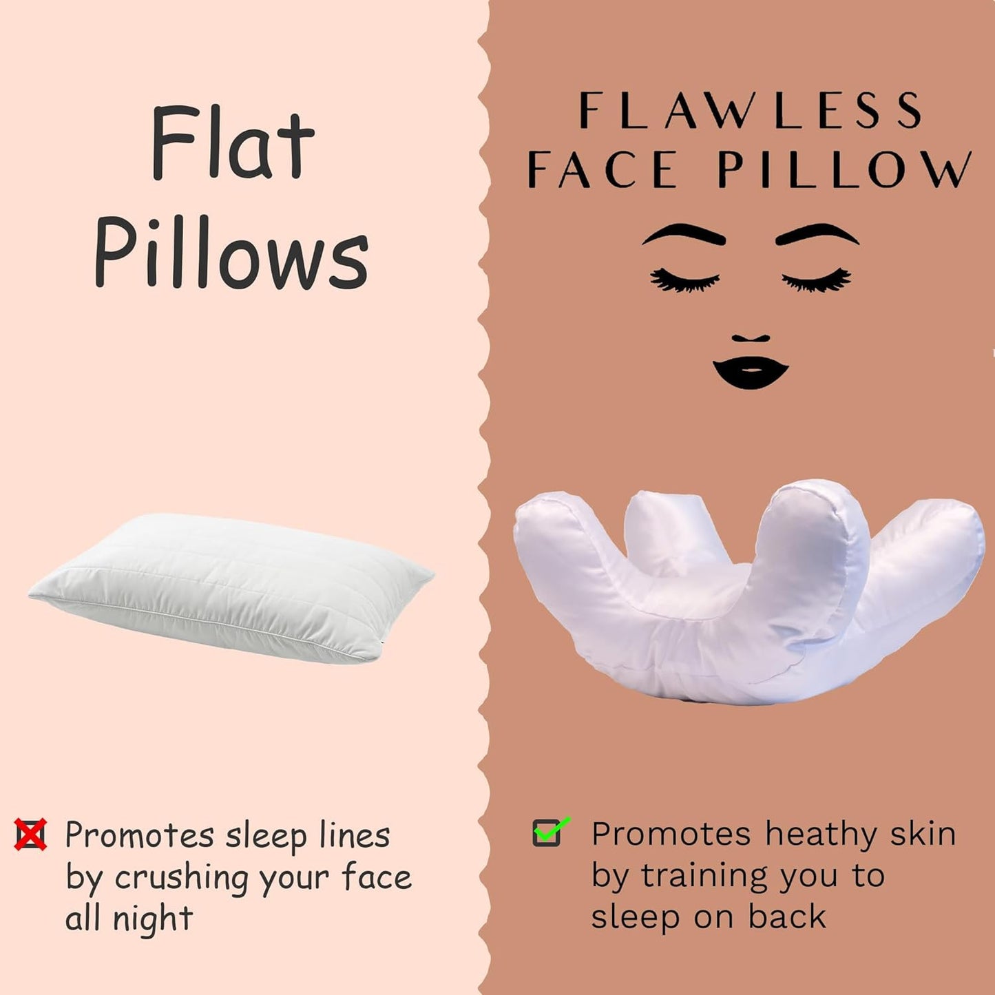 Pillow Face Pillow Beauty Pillow Side Sleeper Pillow, Massage Pillow Face Down, Anti-Wrinkle Massage Pillow For Sleeping Face Down